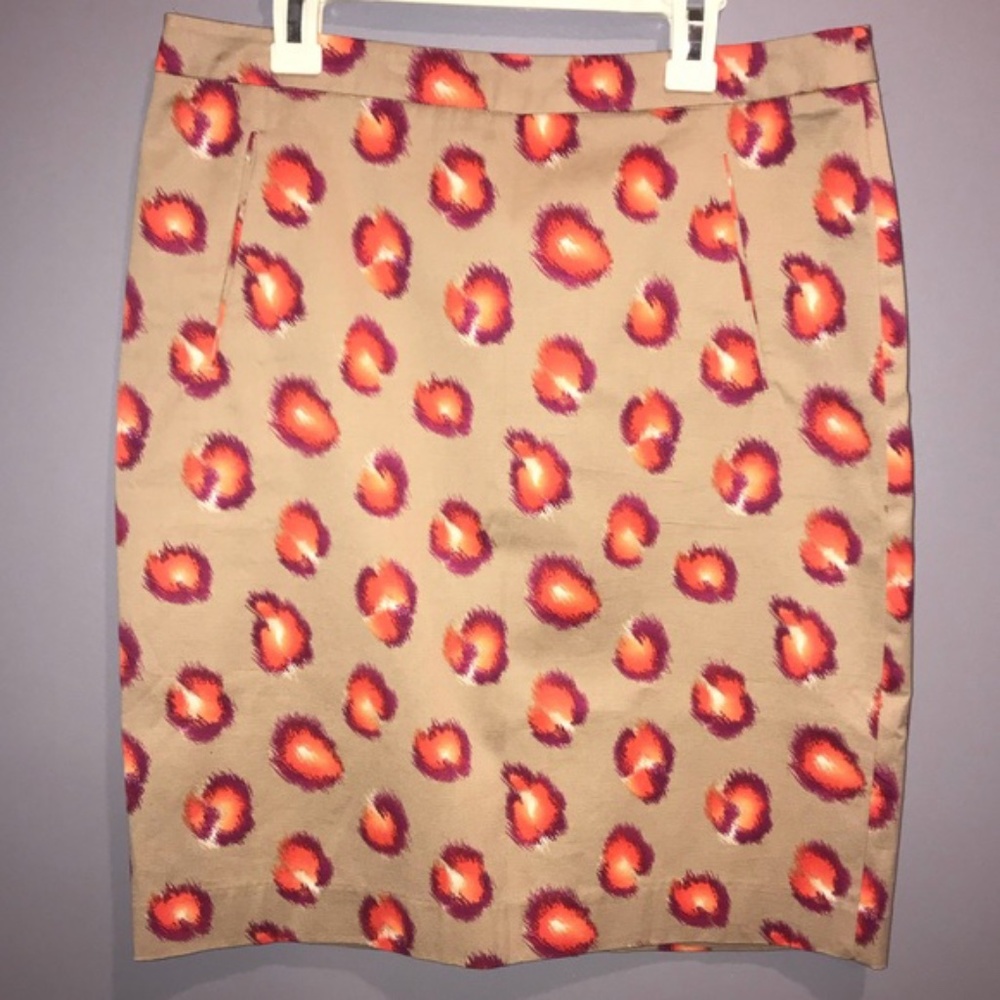 Halogen Tan Printed Skirt Size 6